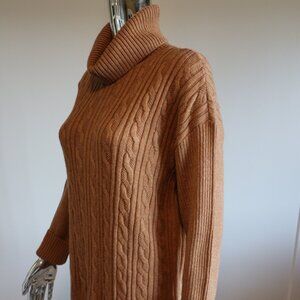 Burnt Orange Turtleneck Sweater